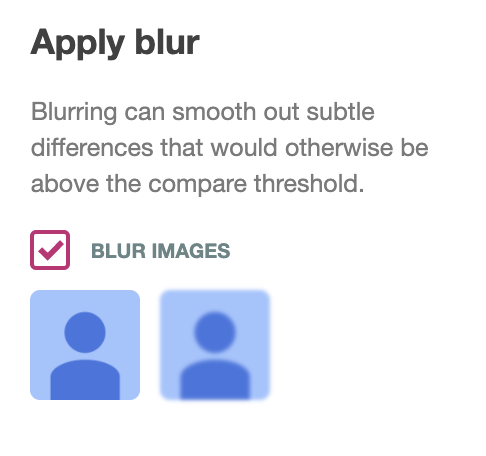 The apply blur option