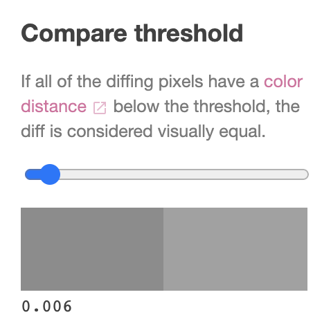 The compare threshold option