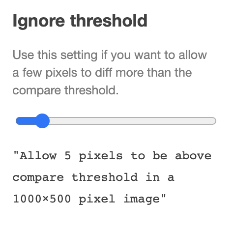 The ignore threshold option